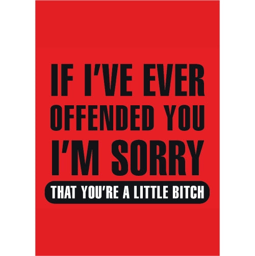 If Ive Ever Offended You I'm Sorry That You're a Little Bitch