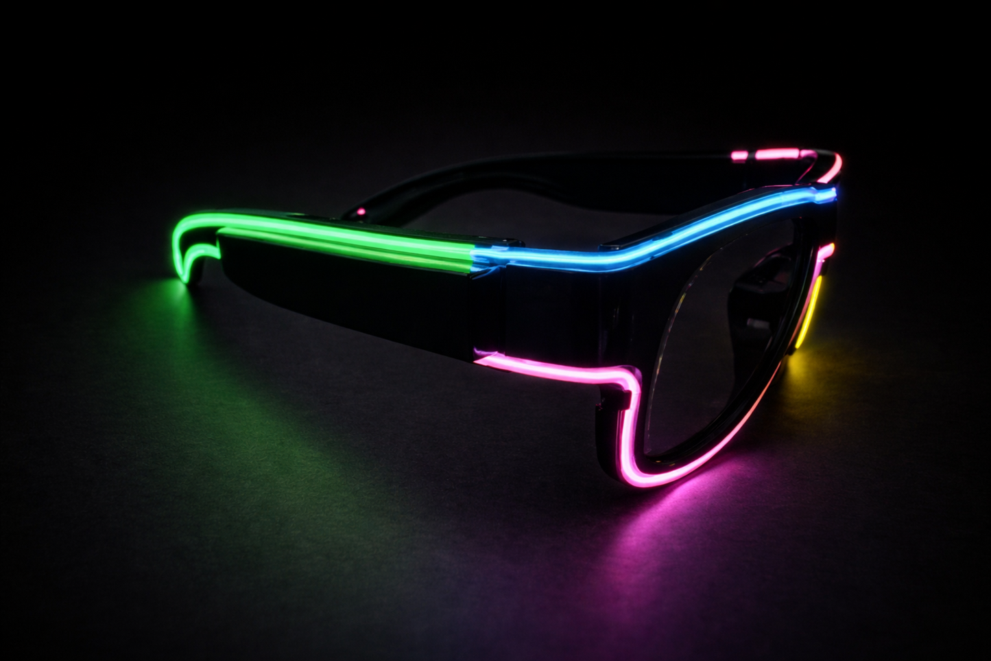 Multi Color Wireless LED Neon Glasses Rechargeable USB Charging Flashing Glow Party Glasses