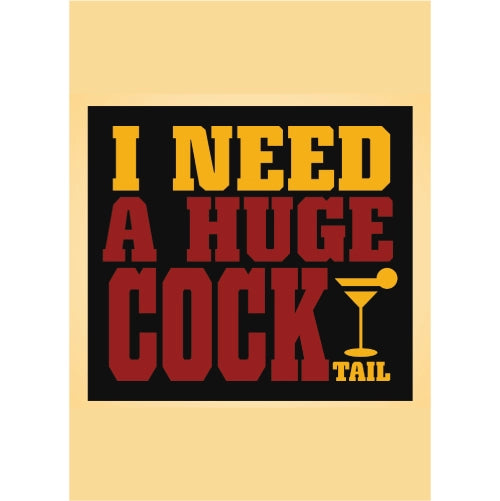 I Need A Huge Cocktail Yellow