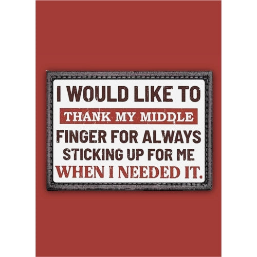 I Would Like To Thank My Middle Finger